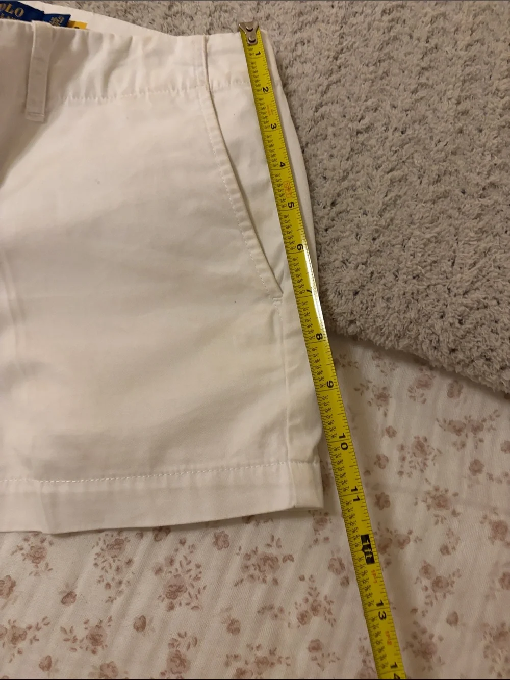 Polo by Ralph Lauren White Chino Shorts with Blue Pony